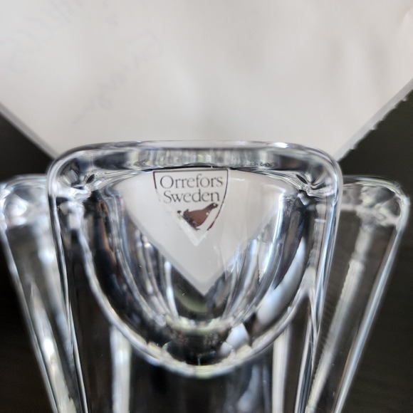 Orrefors Max Sweden Crystal Votive Candle Holder Anna Ehrner Design - Picture 3 of 5